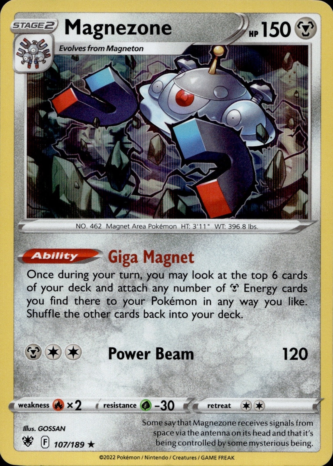 Magnezone 107/189 Holo Rare Astral Radiance Pokemon Near Mint