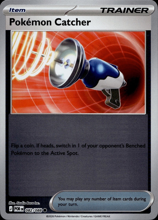 Pokemon Catcher 082/088 Common Perfect Order Pokemon Reverse Holo Near Mint