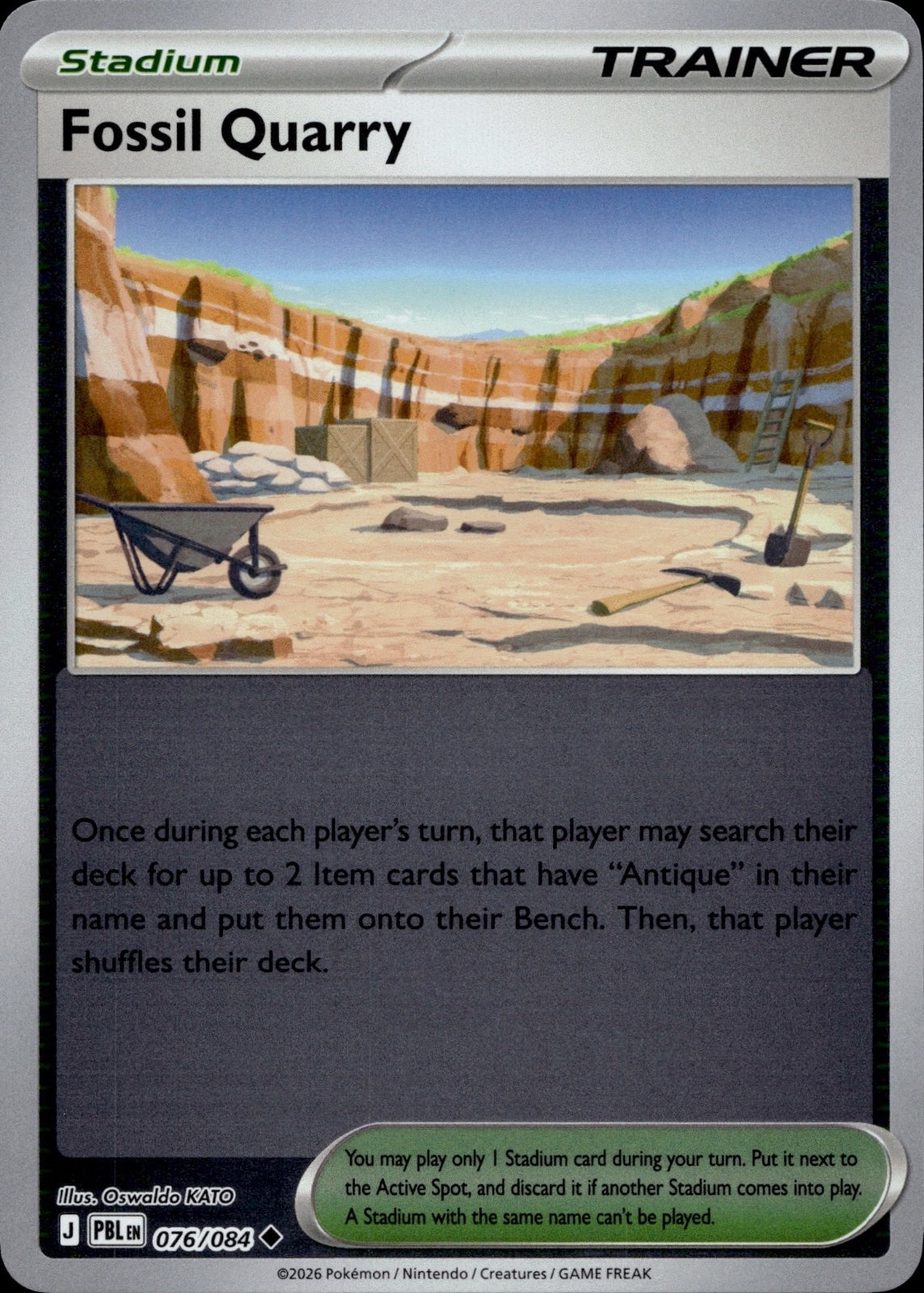 Fossil Quarry 076/084 Uncommon Pitch Black Pokemon Reverse Holo Near Mint