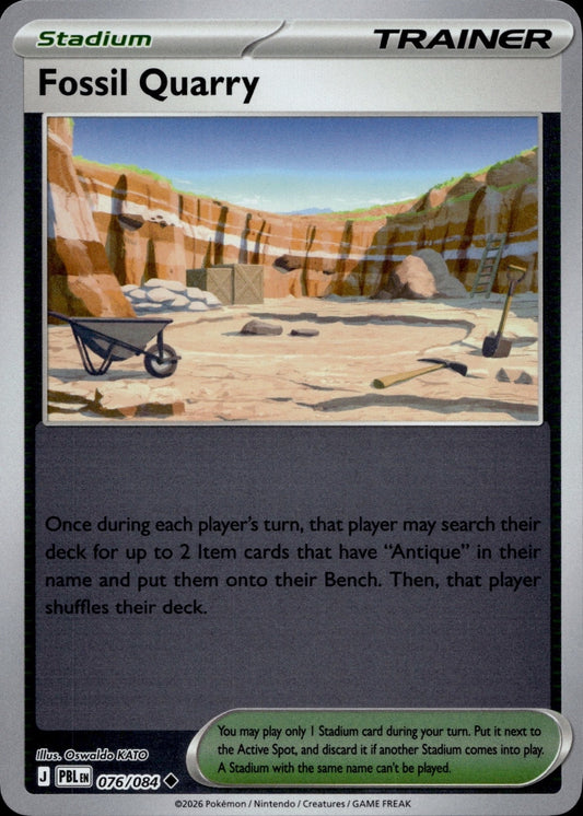 Fossil Quarry 076/084 Uncommon Pitch Black Pokemon Reverse Holo Near Mint