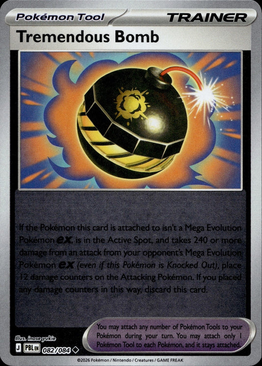 Tremendous Bomb 082/084 Uncommon Pitch Black Pokemon Reverse Holo Near Mint