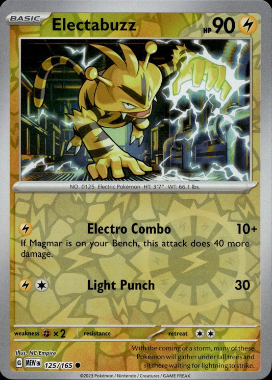 Electabuzz 125/165 Common 151 Pokemon Near Mint