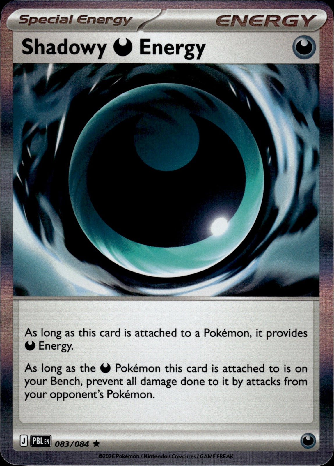 Shadowy Darkness Energy 083/084 Holo Rare Pitch Black Pokemon Near Mint