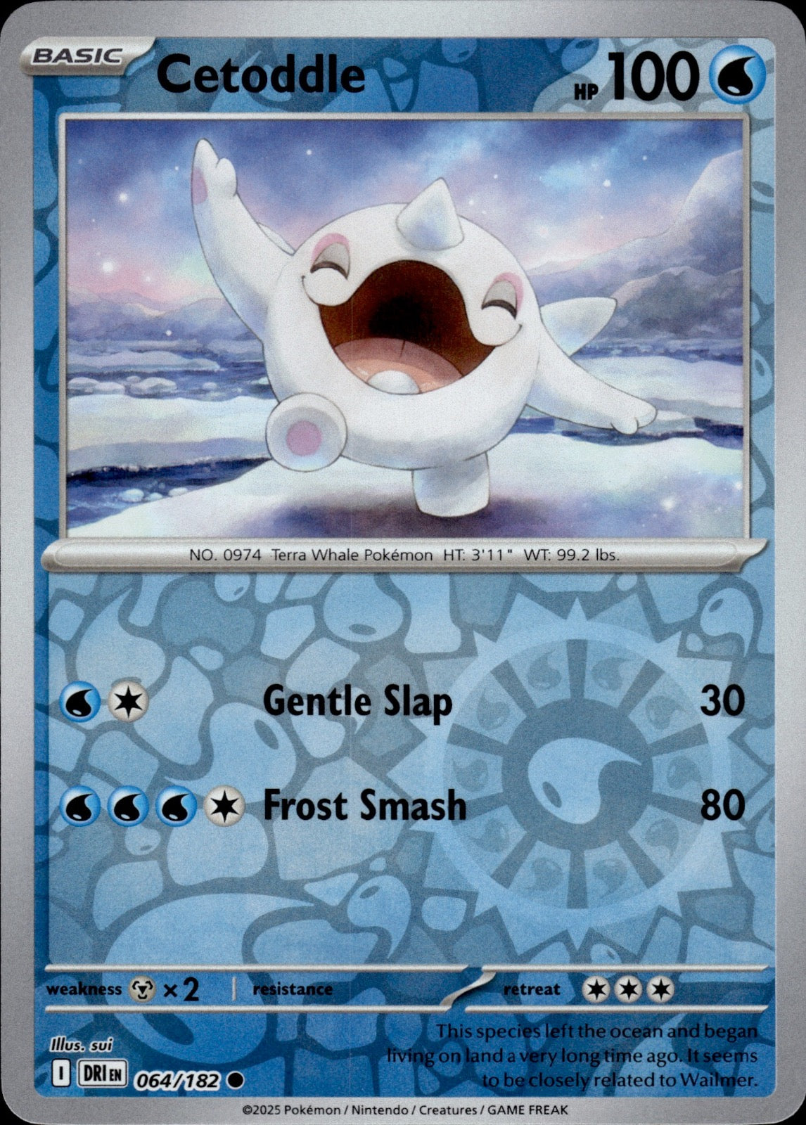 Cetoddle 064/182 Common Destined Rivals Pokemon Reverse Holo Near Mint