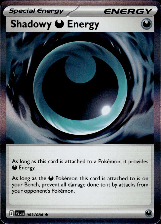 Shadowy Darkness Energy 083/084 Holo Rare Pitch Black Pokemon Near Mint