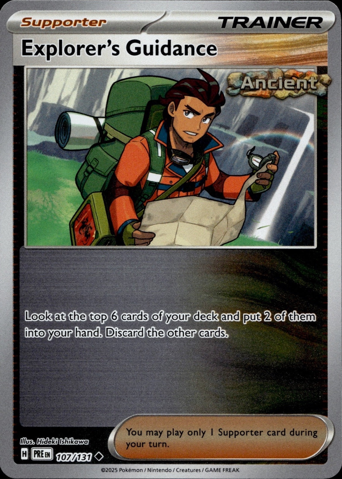 Explorer's Guidance 107/131 Prismatic Evolutions Pokemon Reverse Holo NM