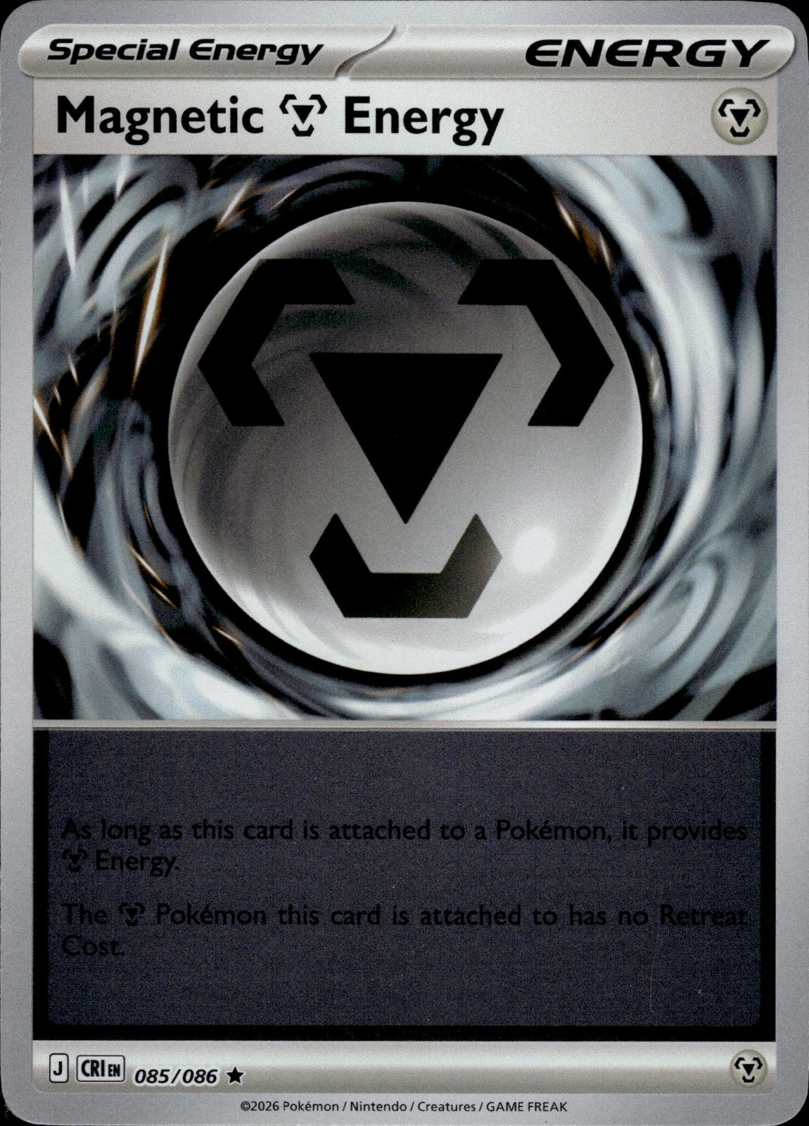 Magnetic M Energy 085/086 Rare Chaos Rising Pokemon Reverse Holo Near Mint